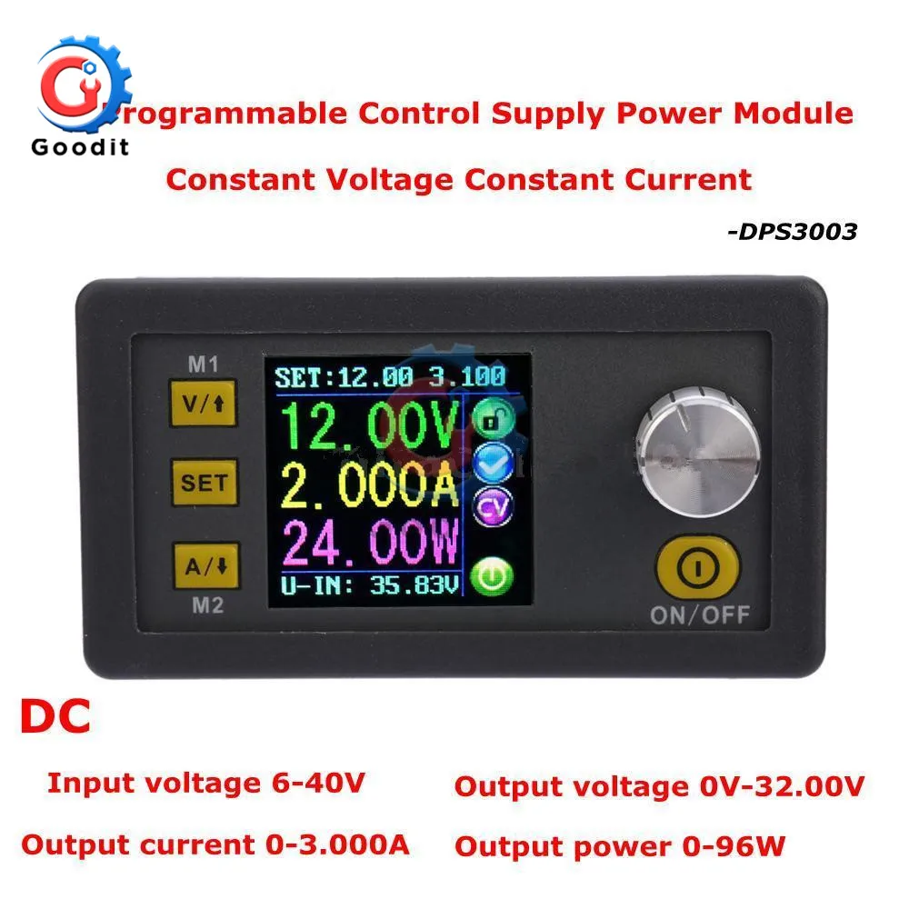 DC 32V 3A Constant Voltage Current Step-Down DPS3003 Programmable Power Supply Module Buck Voltage Converter Color LCD Voltmeter