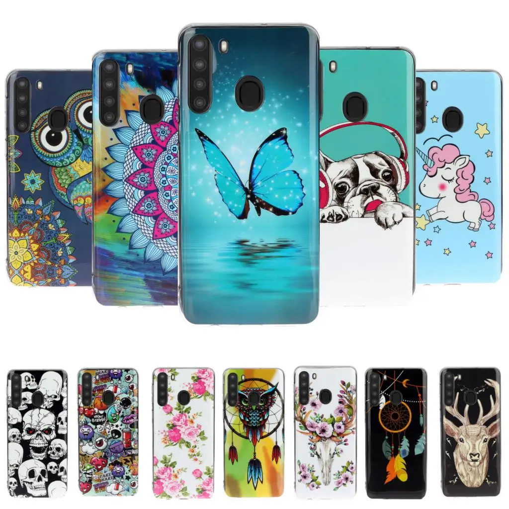 Phone Pouch Cases For cover Samsung A30 Flowers Samsung Galaxy estuche A20 A01 A71 5G A11 A21 A20E Estojo Soft Silicone Protecto