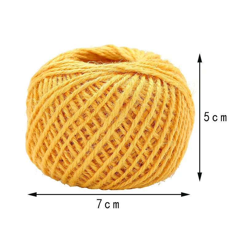 50m Burlap Hessian Jute Twine Cord Hemp Rope String Gift Packing Wedding Party Christmas Event Festival Decoration DIY  Supplies