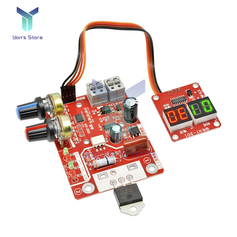 NY D01 Spot Welding Machine Control Board 40A 100A Spot Welding time And Current Controller AC 110V 220V to 9V Transformer Board