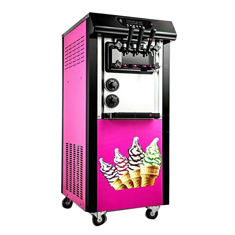 25-30L/H Three-color commercial soft ice cream machine 220V/100v make ice cream intelligent desktop ice cream maker