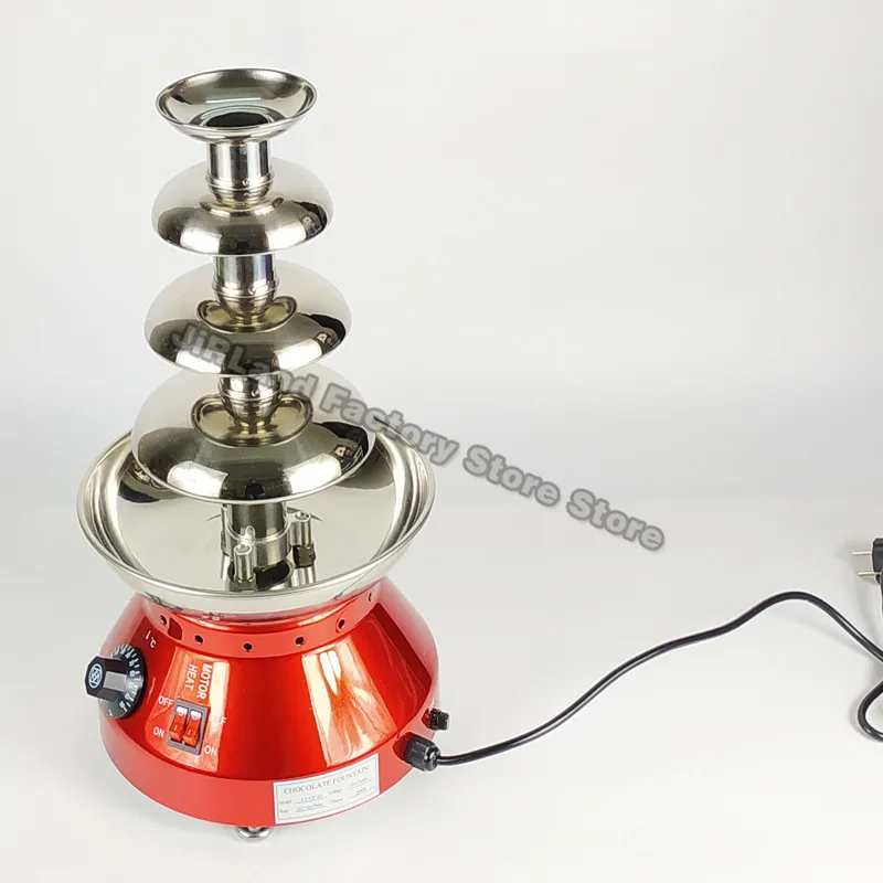 4-Layer Chocolate Fountain Chocolate Hot Pot Spray Tower Commercial Chocolate Melting Machine DIY Waterfall