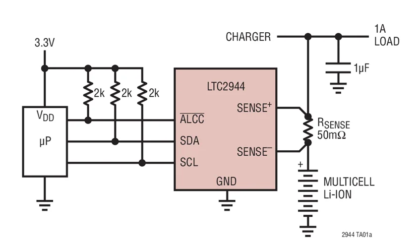 LTC2944CDD LTC2944IDD LTC2944 LGCR - 60V Battery Gas Gauge with Temperature, Voltage and Current Measurement