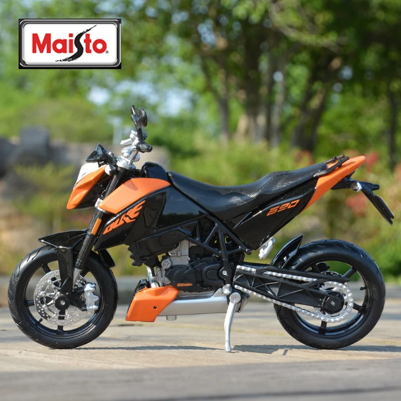 Maisto 1:12 KTM 690 Duke Orange Die Cast veicoli hobby da collezione modello di moto giocattoli