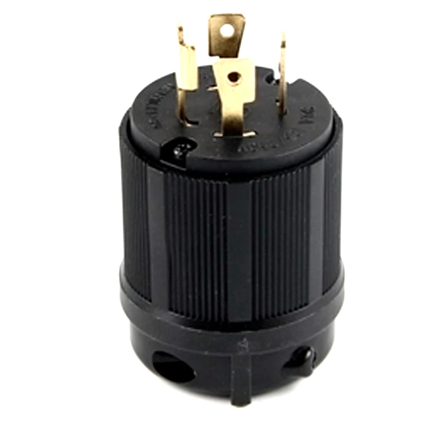 1 Stück Schwarz 30A 125V 250V NEMA L14-30P L14-30R Industrieller Drehverschluss-Stecker Verdrahtungsanschluss Steckverbinder Männlich Weiblich Buchse – Detail 4
