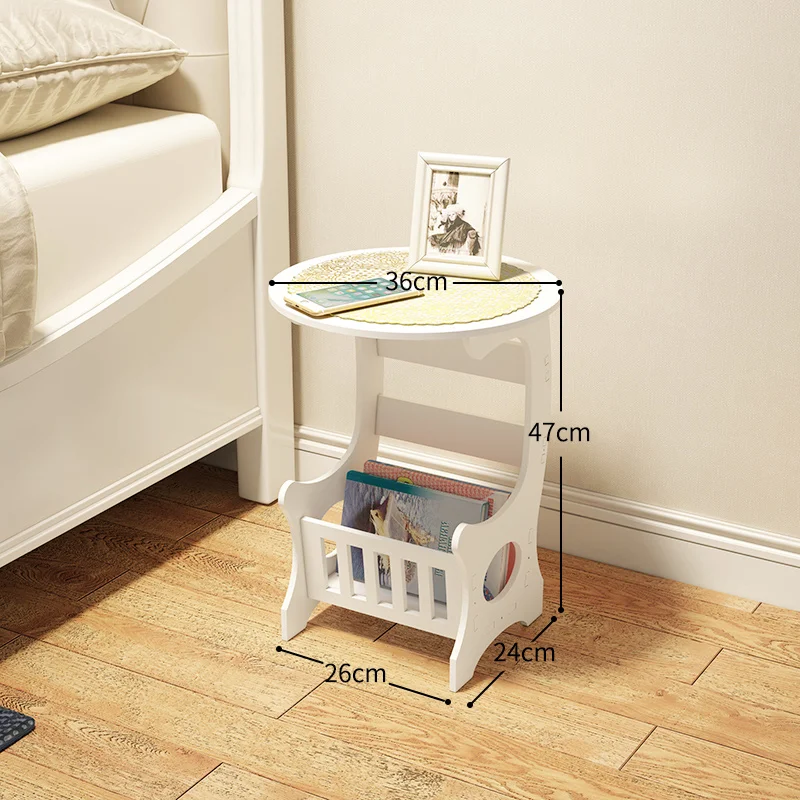 Simple Small Table Sofa Side Table Mini Square Table Living Room Coffee Table Bedside Storage Cabinet Bedroom Bedside Table