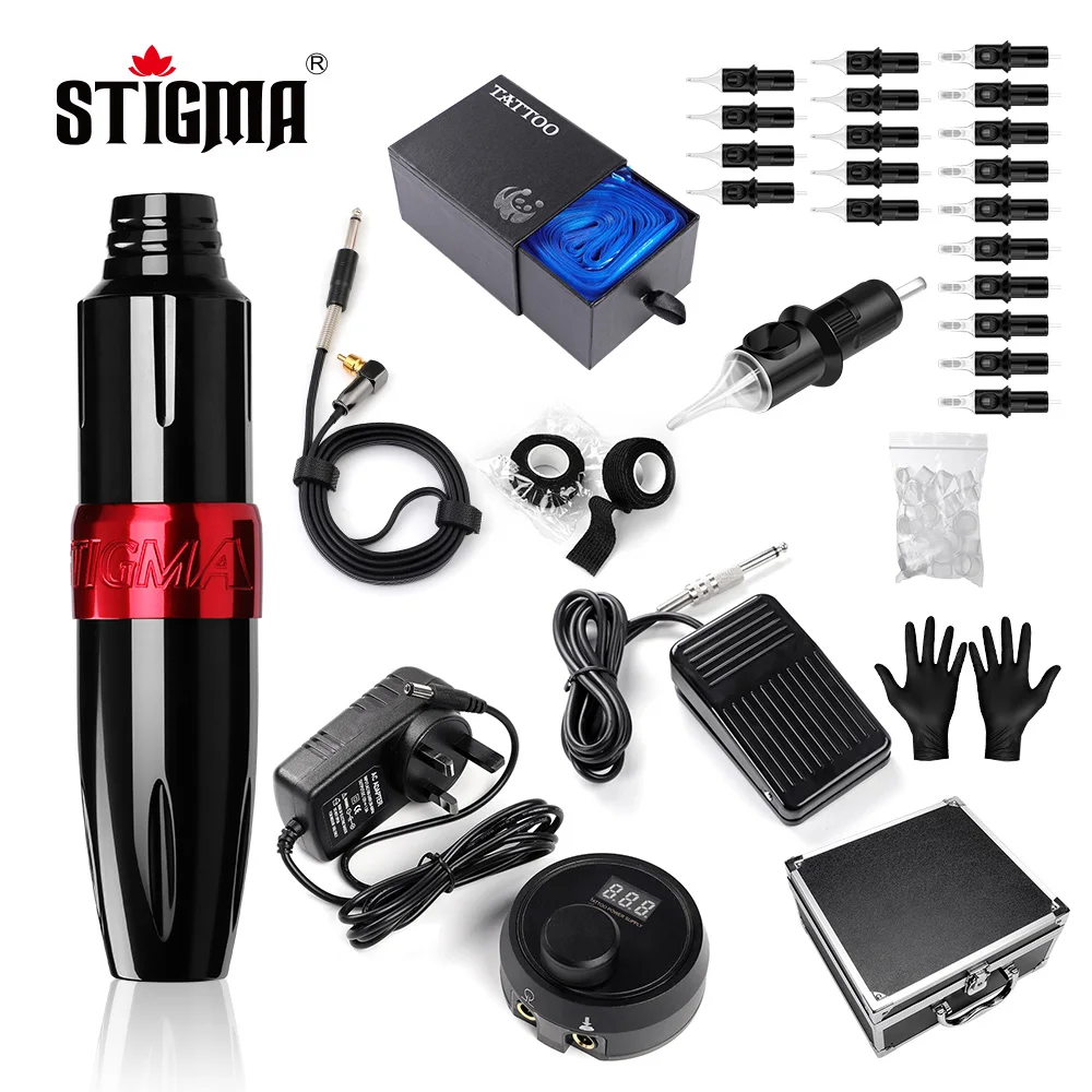 

STIGMA EM122 Beginner Tattoo Machine Kit Complete Rotary Pen Tattoo Machine Kit Professional Tattoo Kit For Tattoo Body Art