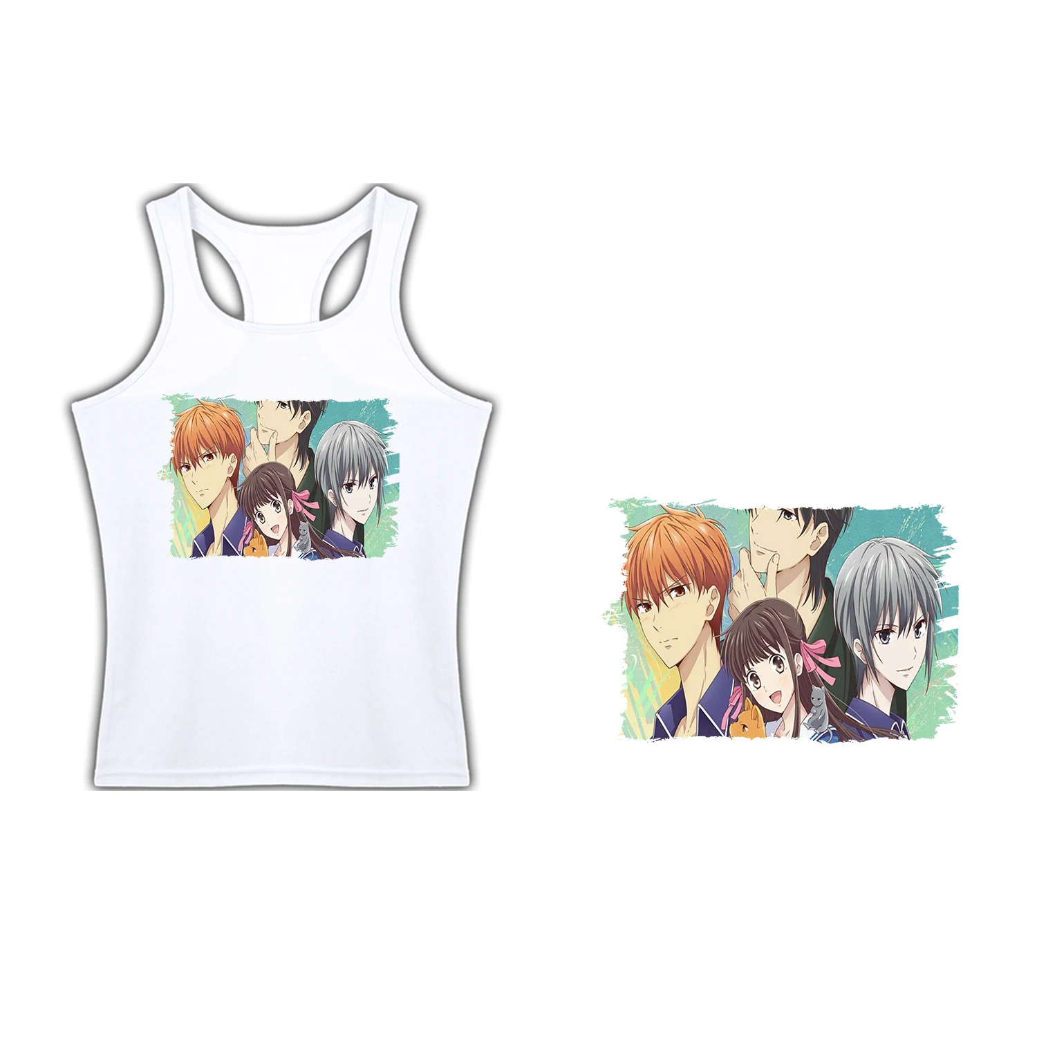 T-SHIRT FOR WOMAN SUSPENDERS FRUITS BASKET CHARACTERS women tshirt