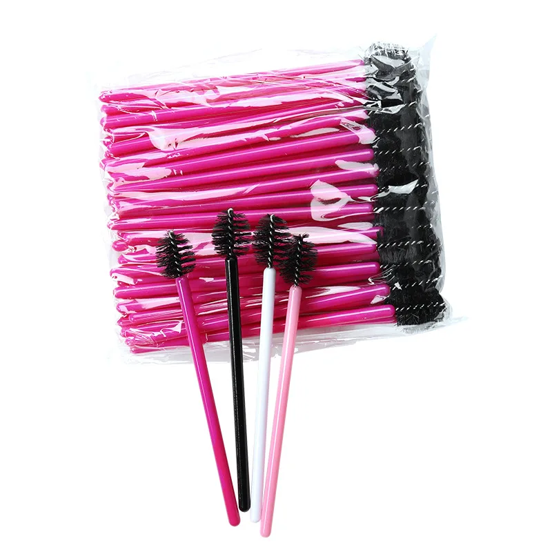 50Pcs Micro Apple Eyelash Brush Mascara Wands Applicator Grafting Eyelash Professional make-up Curling Comb Beauty Brushes Tools