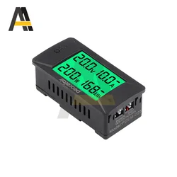 DC 0-300V 300A Voltmeter Ammeter Car Battery Tester 100KWH Electricity Energy Voltage Power Meter Monitor Shunt