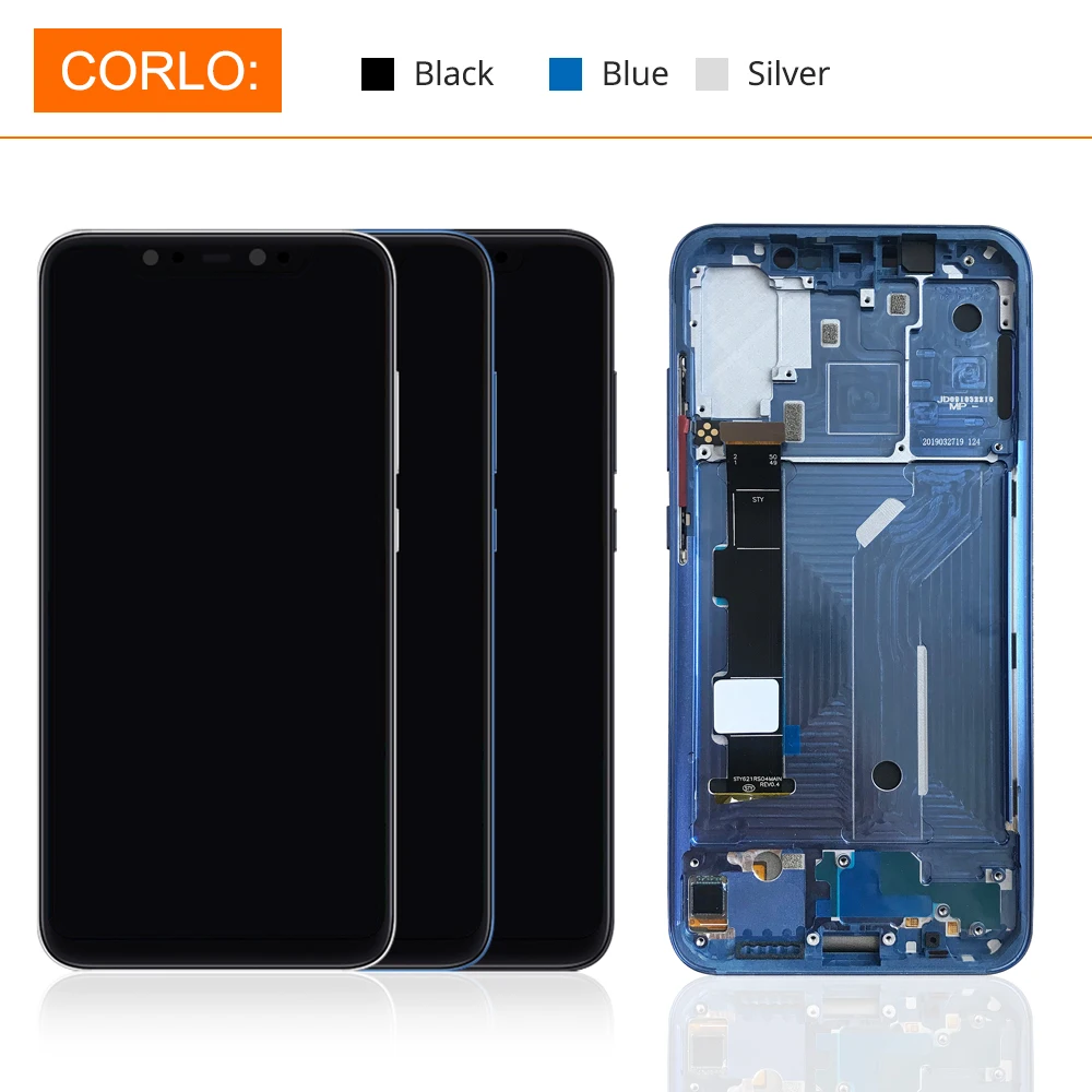 Super AMOLED For Xiaomi Mi 8 LCD Display For Xiaomi Mi8 Touch Screen Digitizer Screen Repair with Frame M1803E1A ScreenReplace