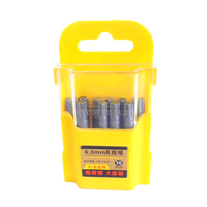 BOSI 10Pieces 1/4 Inch Hex Shank T30 Torx Security Head Screwdriver Drill Bits