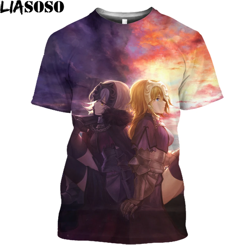 LIASOSO Anime Fate Grand Order 3D Printed T-shirt Men Women Casual O-Neck Streetwear Short Sleeve Tshirt Unisex Hip Hop T-Shirt