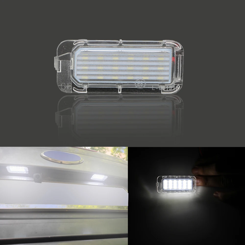 2pcs For Ford Focus 5D Fiesta Mondeo MK4 C-Max MK2 S-Max Kuga Galaxy LED Number License Plate Light Lamp