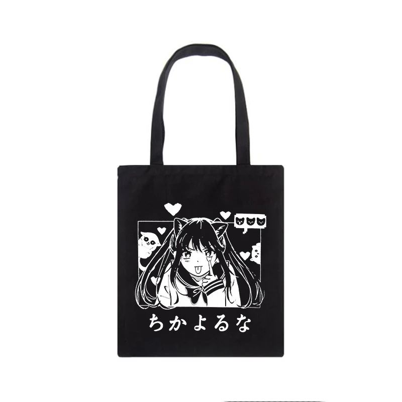 Japanese Anime kawaii y2k canvas bag cute women bag cartoon Ulzzang large capacity Harajuku shoulder bags ins women shopper bags