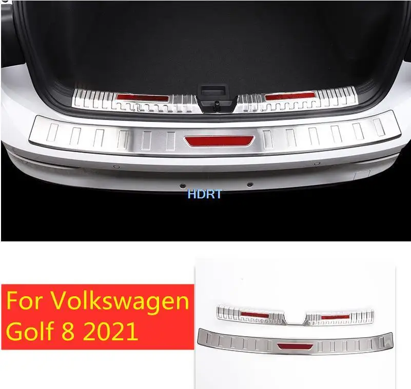 

Car Accessories For VW Volkswagen Golf 8 2021 Car Styling Stainless Steel Silver / Black Rear Bumper Protector Guard Plate Trim