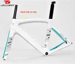 Full Carbon Road Bike Frame BB68 Bicycle Frameset, DIY Color, V-Brake 700C X 25C  Bike Framework