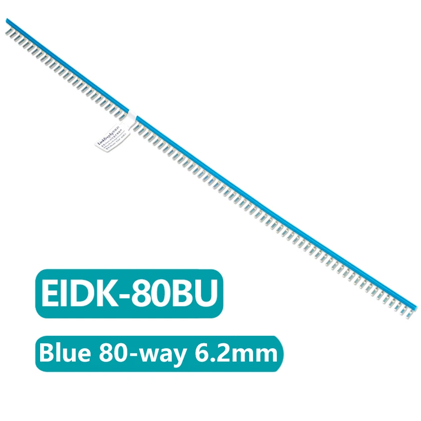 6.2mm Spacing Pin Shaped Bridge Connector Jumpers for MR Series Slim Relay Module 80-Way 500mm Long Fast Connection Bar EB-80DIK