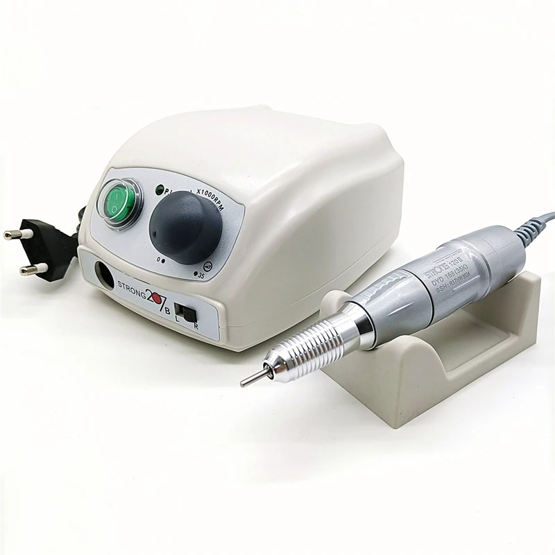 Micromotor elétrico para manicure, forte 210, 207b, 35k, caixa de controle, 35000rpm, conjunto de brocas, ferramenta para polimento de unhas