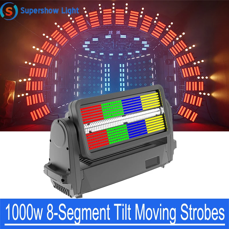 Высокомощный водонепроницаемый DMX 512 СВЕТОДИОДНЫЙ ПОВОРОТНЫЙ стробоскоп с движущейся головкой 1000 Вт Светодиодный настенный сцсветильник льник