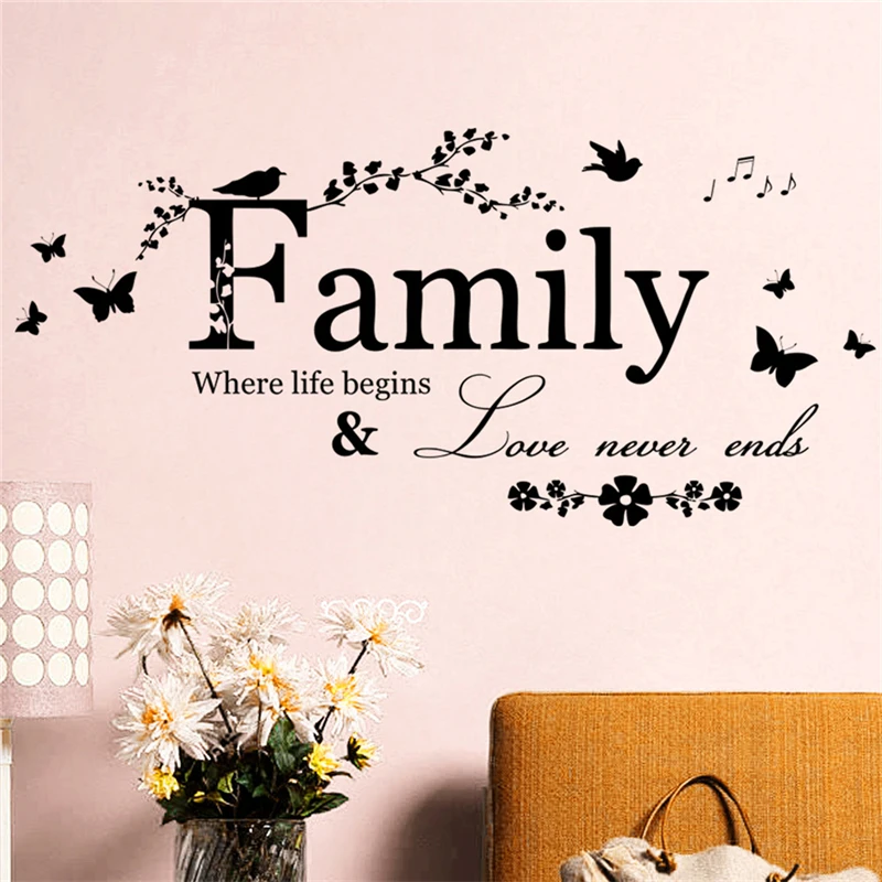 NEW Family Letter Quote Removable Vinyl Decal Art Mural Home Decor XED DIY Stickers Pads Cool Stickers Gifts