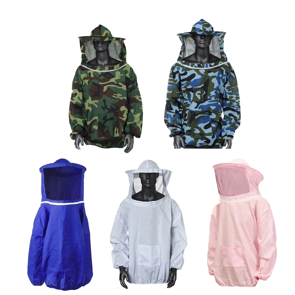 

Beekeeping Protective Jacket Farm Smock Suit Bee Keeping Sleeve Hat Equip Suit Keeping Beekeeper Clothes Veil Breathable Dress