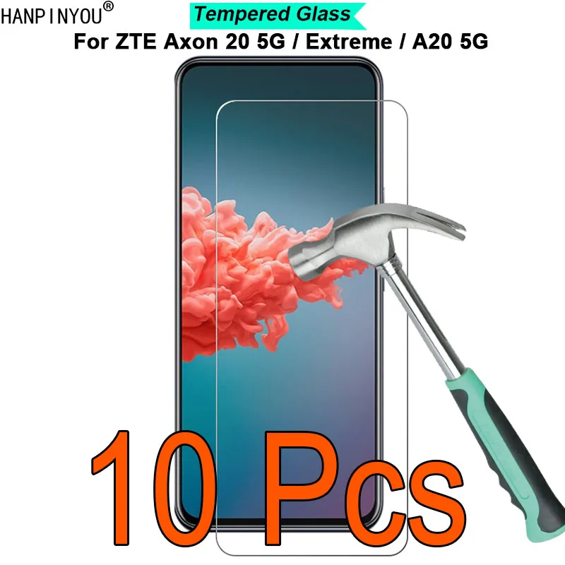 10 Pcs/Lots For ZTE Axon 20 5G / Extreme / A20 5G 9H Hardness 2.5D Toughened Tempered Glass Film Screen Protector Guard