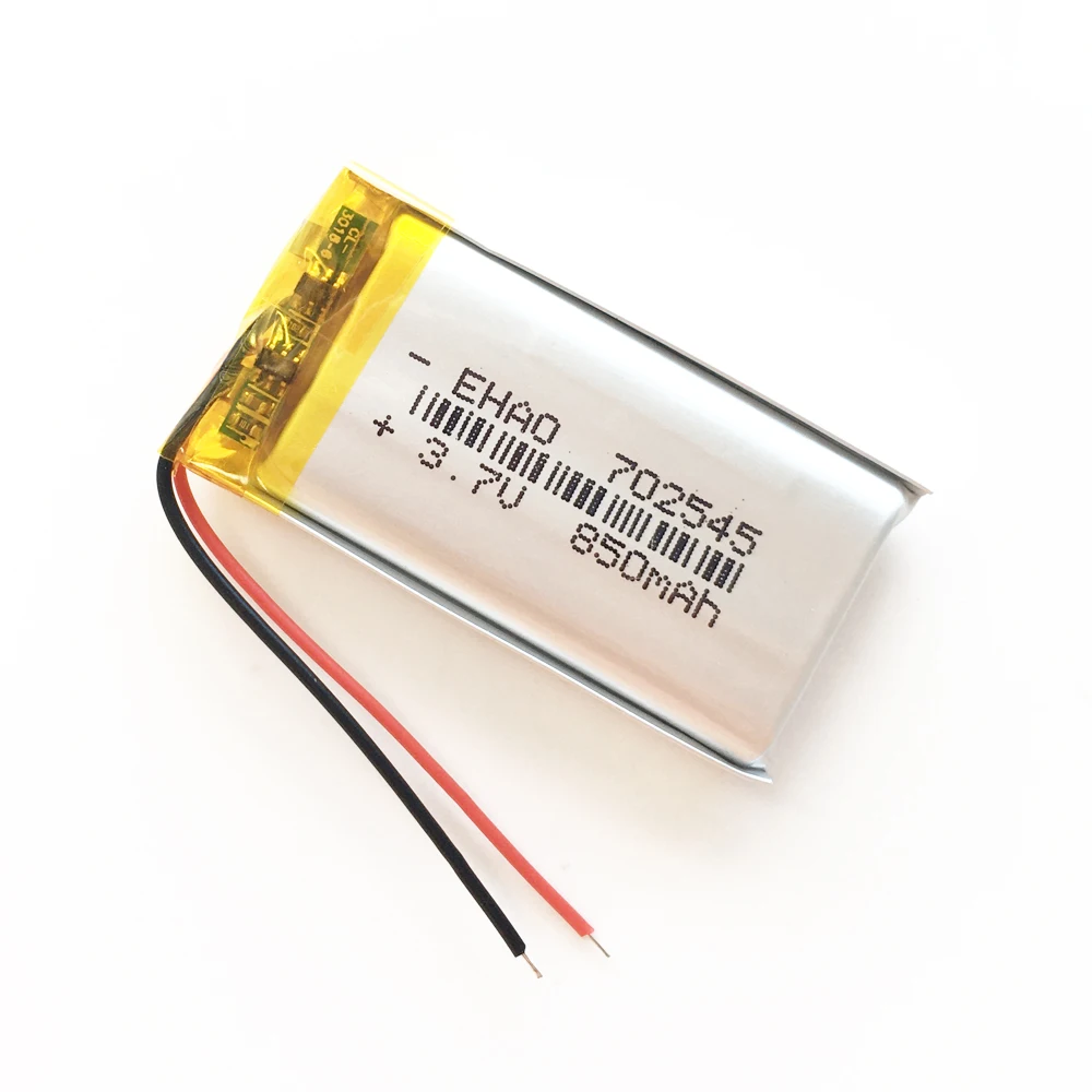 4x3.7V 850mAh litowo-polimerowa LiPo akumulator 702545 do Mp3 PAD DVD e-book zestaw słuchawkowy Bluetooth masażer inteligentny zegarek