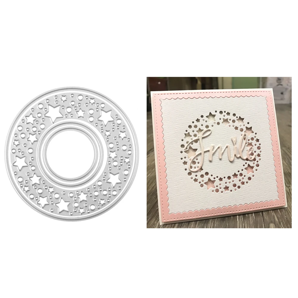 

4pcs/Set Star Wreath Metal Cutting Dies Stencil for DIY Scrapbooking Photo Album Embossing Paper Cards Making Decorative Crafts