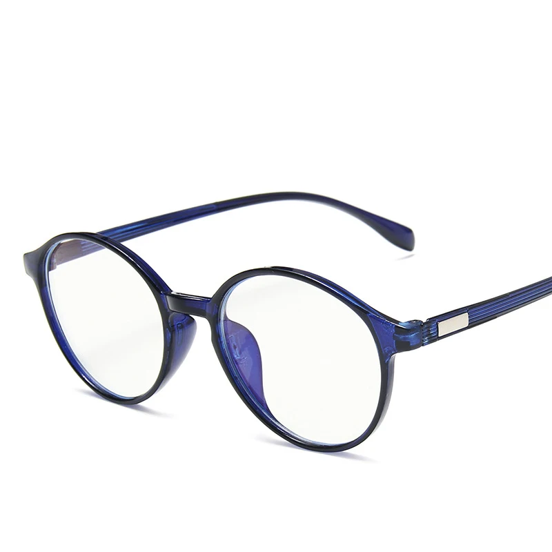 Round frame Anti blue glasses plain glasses lens art original home anti blue light glasses students frame glasses