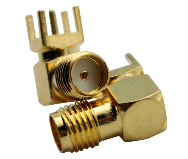 10PCS SMA female Thru Hole plug Right Angle 90 DEGREE ( SMA-KWE ) PCB Mount connector RF adapter best quality adaptor