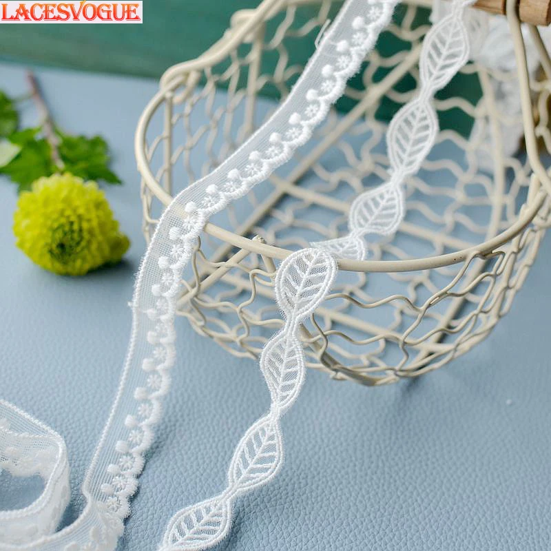 Embroidery Mesh Cotton Lace Trim, Handmade DIY Garment, Needlework Sewing Accessories, Clothing Decoration, 38Yards, 1.5cm, 215