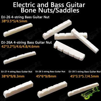 4 5 12 String E-Bass Echt Knochen Brücke Sattel Schlitz Knochen Mutter Gitarre Brücke Zubehör