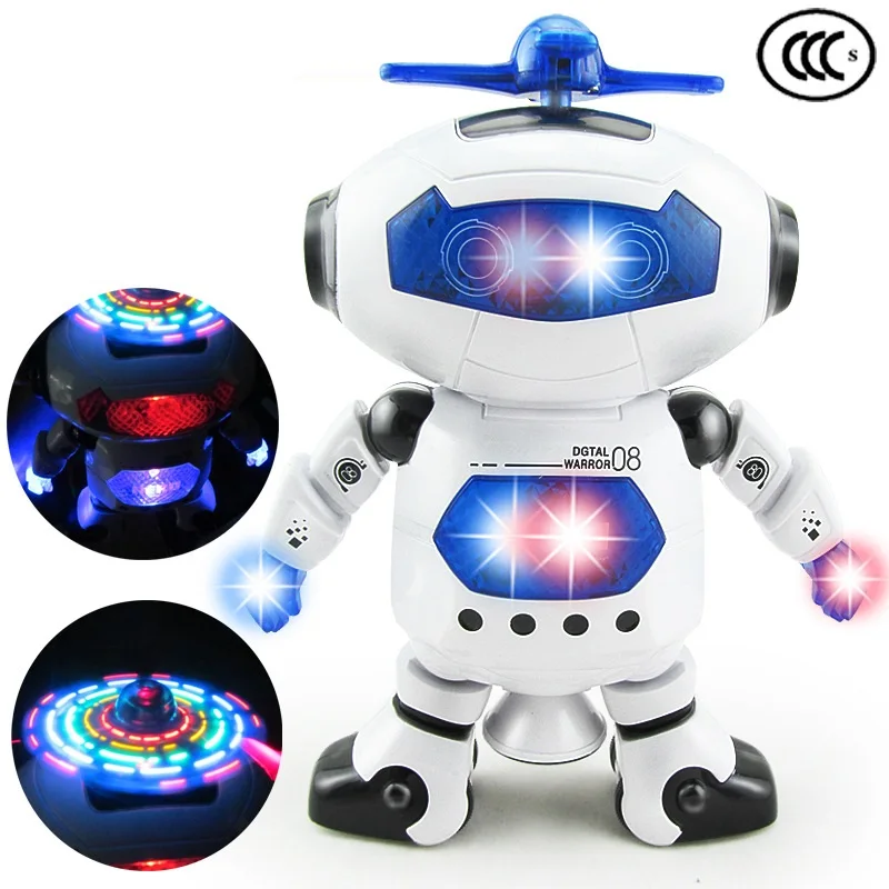 Vector Robot With Music 360° Rotation With LED Light Robots Inteligente Toys For Children Robot Toy Gifts