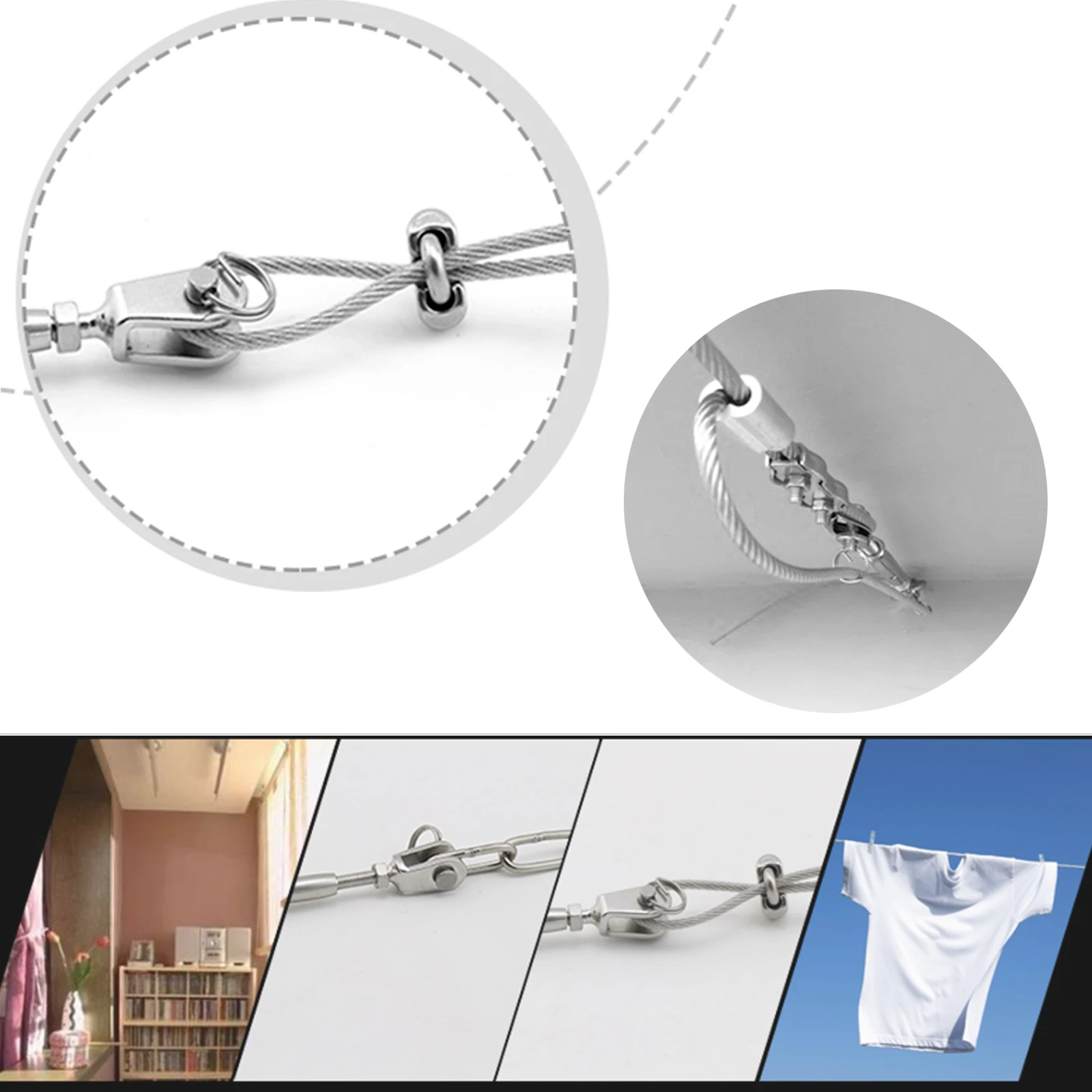 M6 Rigging Screw Jaw Marine Grade Stainless Steel Closed Body Fork Turnbuckle Closed Body Bottlescrew Rigging Hardware Marine