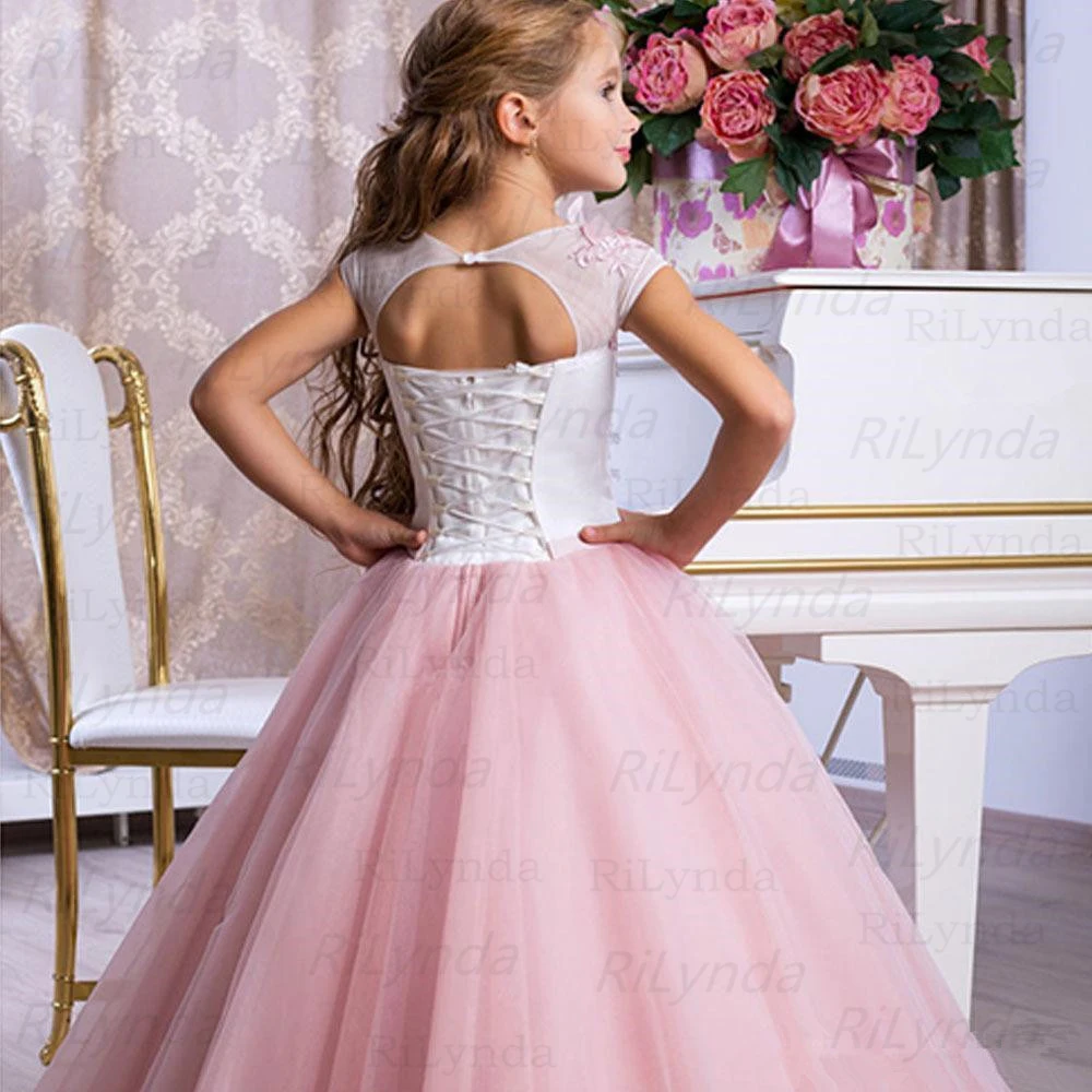 Vintage Blume Mädchen Kleid für Hochzeit Abend Kinder Prinzessin Party Pageant Lange Kleid Kinder Kleider für Mädchen Formale Kleidung