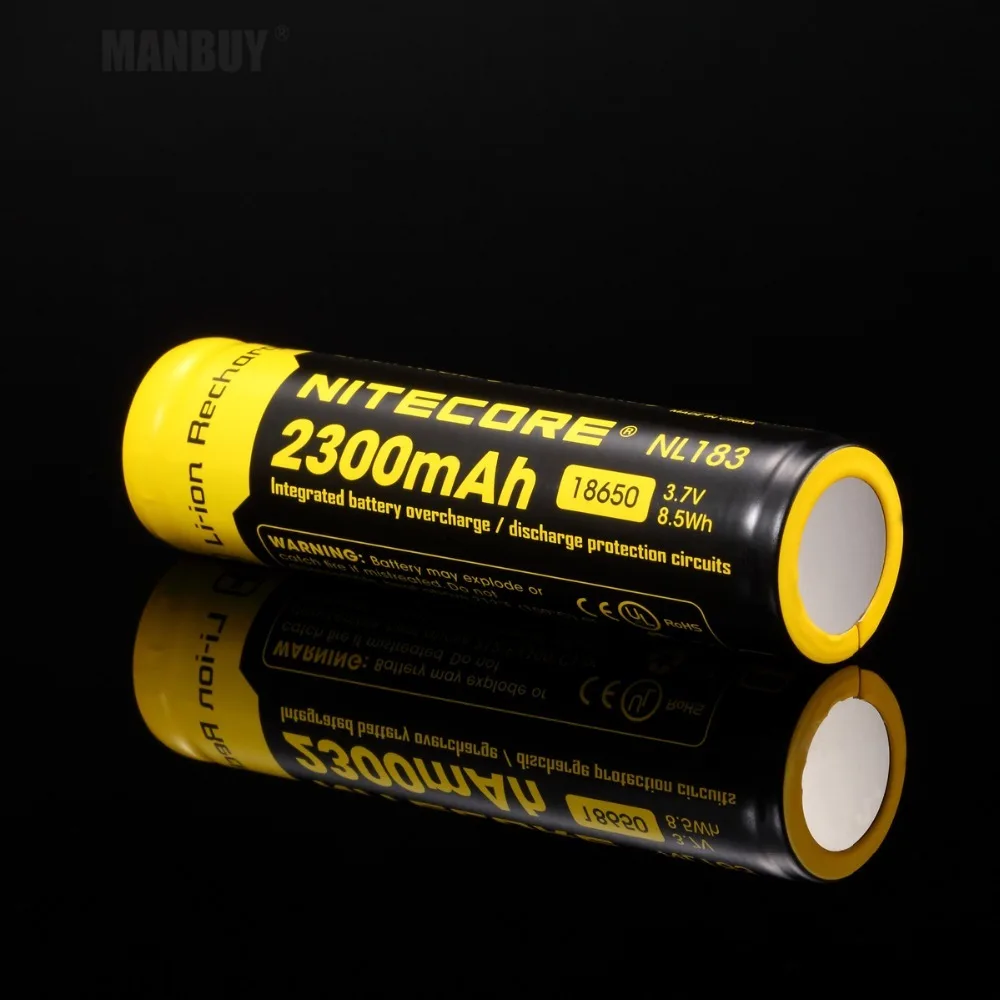 Top Sales NITECORE NL1823 NL183 18650 2300mAh 8.5Wh High Discharge Performance Li-ion Protected Rechargeable Battery Button