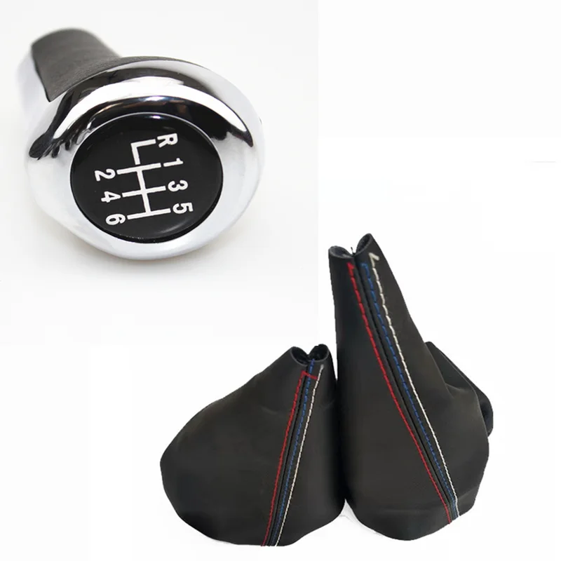 

Ручка рычага переключения передач автомобиля, черная кожаная ручка переключения передач для BMW 3 Series, E30, E34, E36, E46, M3, Z3