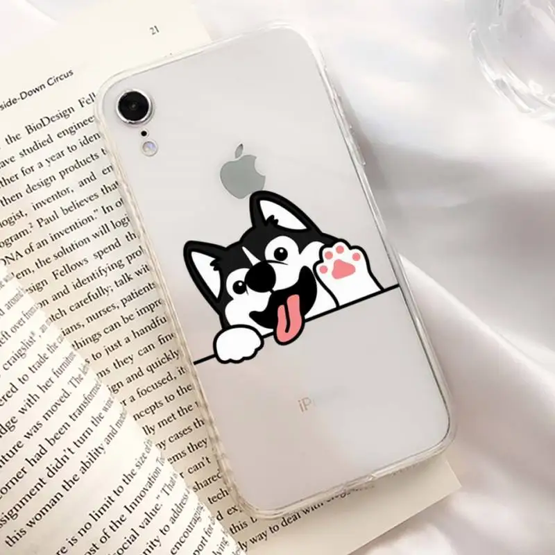 Cute Cartoon Animal Shiba Inu and Husky Corgi Phone Case for iphone 13 11 12 pro XS MAX 8 7 6 6S Plus X 5S SE 2020 XR case