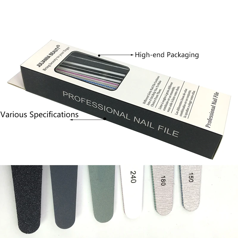 

6Pcs/box Sandpaper Nail Files For Manicure Gel Polish Buffer Buffing Colorful Nail Files multi Grit lime a ongle professionel