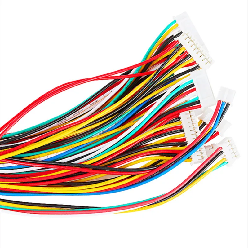 5pcs/lot JST 2.0 PH 2.0 2/3/4/5/6/7/8/9/10Pin Connector Plug With Wires Cables 30cm 26AWG