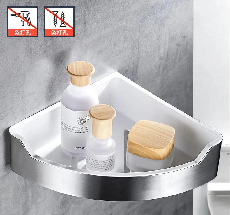 

Vidric glue style rack bathroom real 304 and ABS material corner shelves,bathroom accessories no need drill