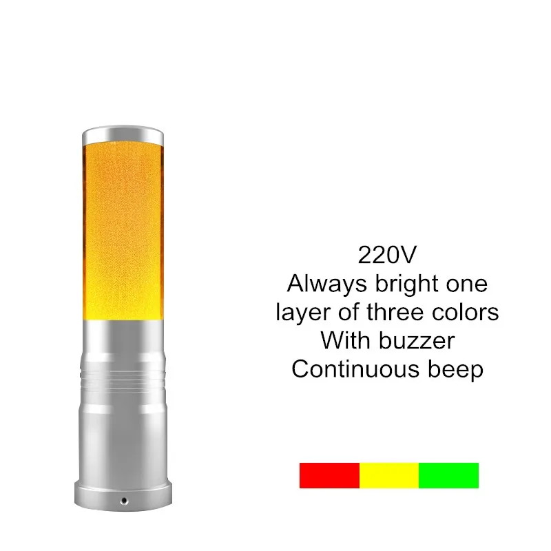 DC24V LED Pilot Signal Lamp For Industrial Machine Working Warning Indicator Light Safety 3 Colors Fold Lamp With 90dB Buzzer