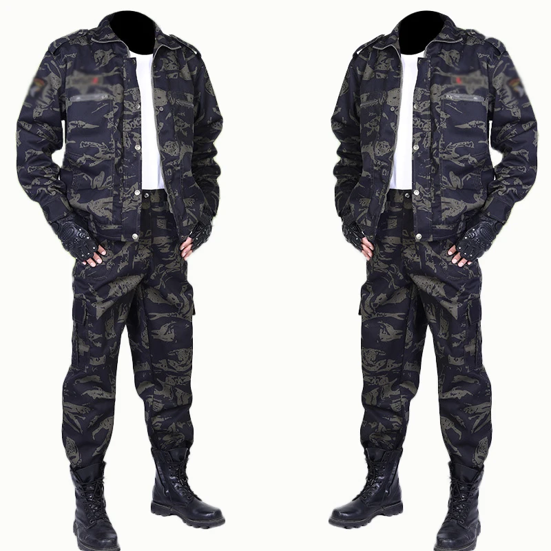 Men\'s Labor Insurance Clothing Outdoor Camouflage Suit Spring And Autumn Anti-scalding Wear-resistant Welder Overalls