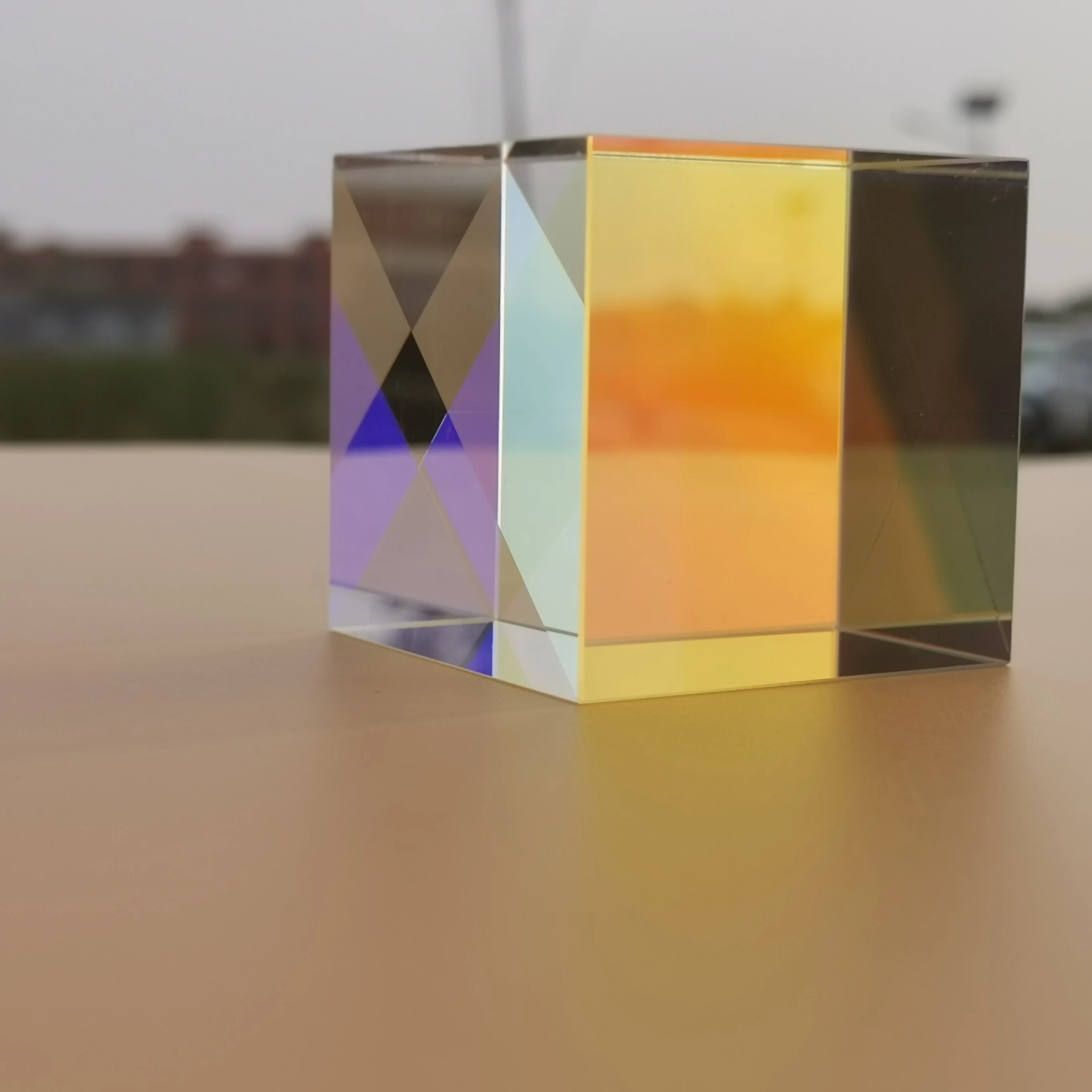 50*50*50mm Color Prism Six Bright Large Light Cube Creative Gifts Optical Experiments For Children Science