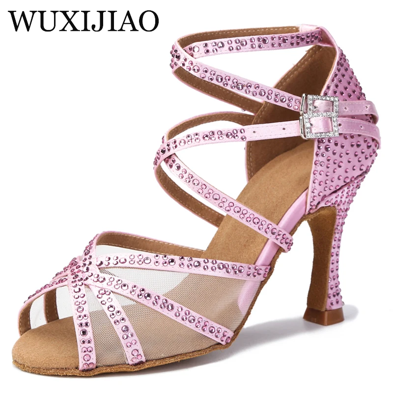 WUXIJIAO New Latin Dance Boots Ladies Girls Salsa Tango Dance Shoes Indoor Sports Dance Shoes Professional Ballroom Dance Shoes