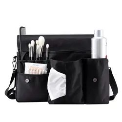 Rownyeon-Bolsa de maquillaje para artista, bolso de cintura para estudio, almacenamiento de brochas para maquillaje, estilista de pelo con soporte para brochas de bolsillo para pañuelos