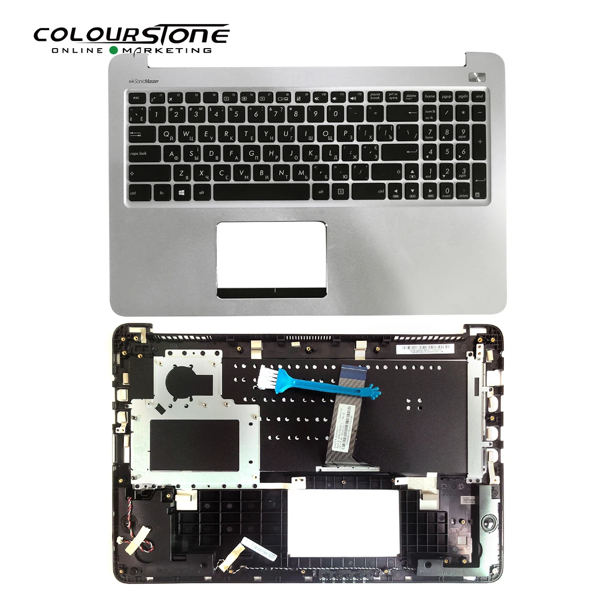 Klawiatura do laptopa Asus K501 UW K501UB K501UX K501LB K501U UA ukraiński RU klawiatury C pokrywa 13NB0A52AM0201 podpórce pod nadgarstki