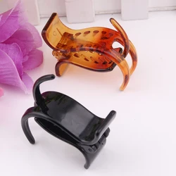 10 Pieces/set Plastic Hair Claws Quality Friendly Pe Material Hair Clamps with 3 Tines Black Brown Colors Hair Clips 5*2cm