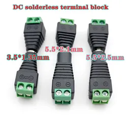 5Pc/Lot Male and Female DC Power Plug 5.5 x 2.1MM 5.5*2.5MM 3.5*1.35MM 12V 24V Jack Adapter Connector Plug CCTV 5.5x2.1 2.5 1.35